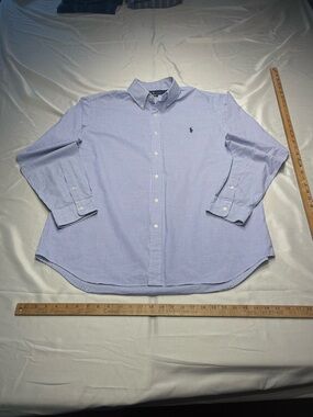 Polo by Ralph Lauren Light Blue Micro Gingham Button-Down Shirt